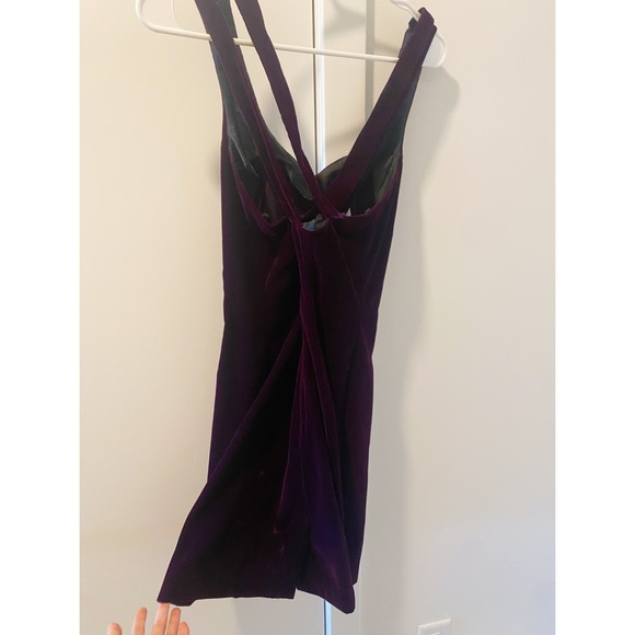 90s deep purple velvet corset dress - Picture 6 of 6